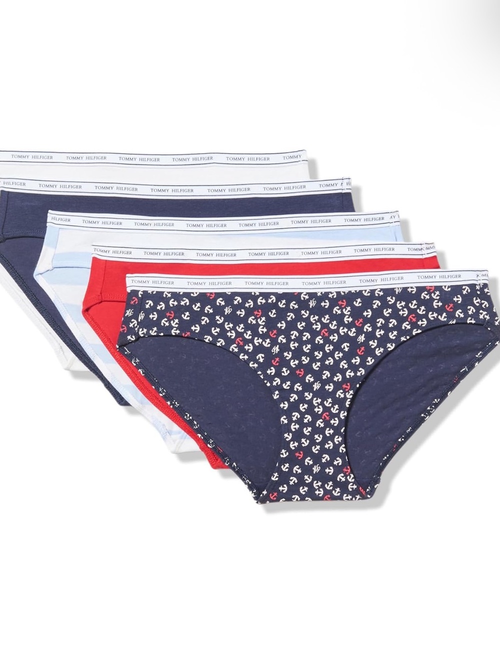 Tommy Hilfiger Women's XL Classic Cotton Logoband Bikini 5-pack